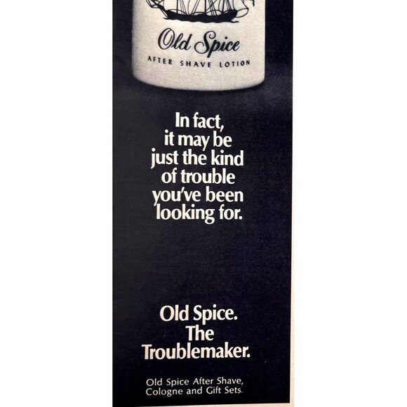 1968 Old Spice After Shave Ad Original Print Vintage The Troublemaker u - Picture 2 of 4